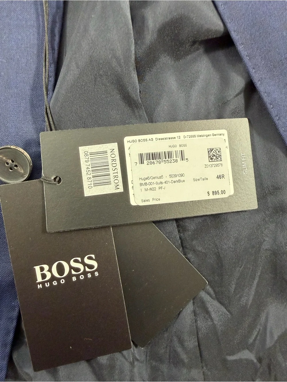 NEW Boss by Hugo Boss Wool Navy Blazer